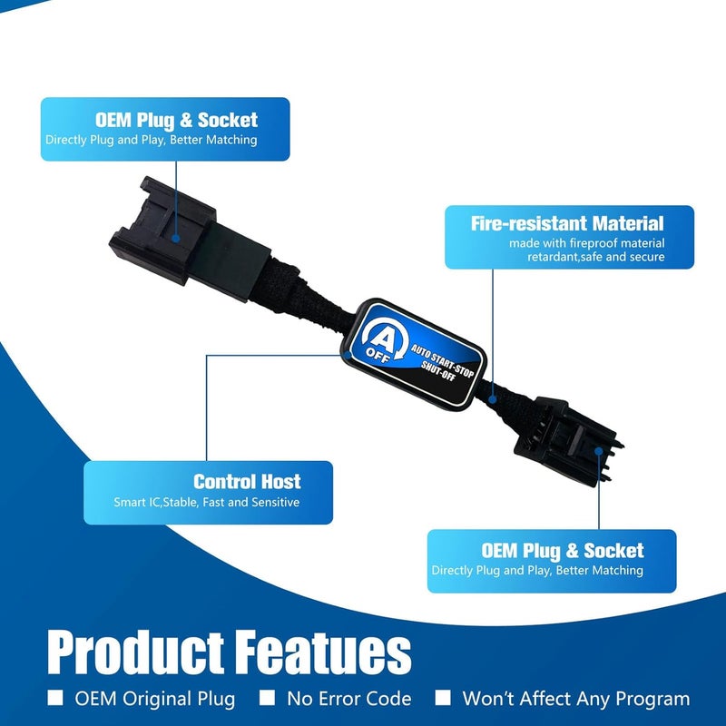YESCHE Auto Start Stop Eliminator Compatible with Chevy Silverado 1500 2019-2021 and GMC Sierra 1500 2019-2021 Automatic Disabler Canceller Cable Device Stops Shutoff Saves Battery Accessories - Image 3